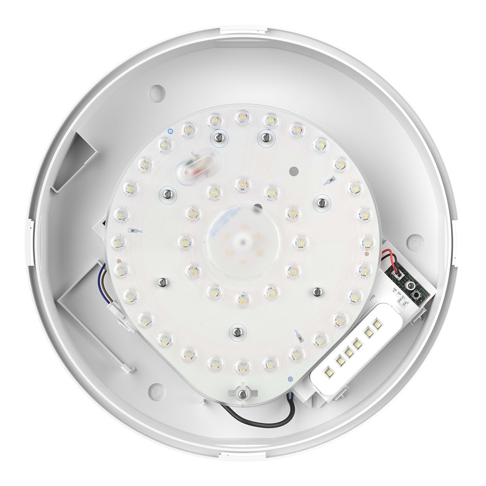 CE3X5 EDGE XLL Large 400mm Straight Edge Bulkhead Light | LED Multi Wattage 2800lm | Tri - Colour CCT | IP65 | White | Emergency - LightHub Direct