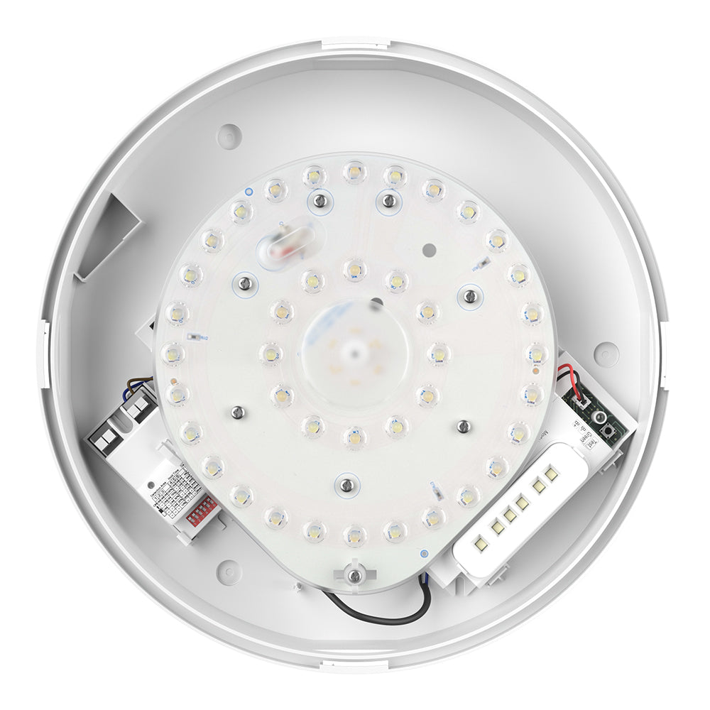 CE3X5 EDGE XL Large 400mm Straight Edge Bulkhead Light | LED Multi Wattage & 5CCT | 2800lm | IP65 | White | Microwave Emergency
