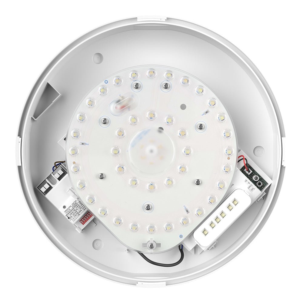 CE3X5 EDGE XL Large 400mm Straight Edge Bulkhead Light | LED Multi Wattage & 5CCT | 2800lm | IP65 | White | Microwave Emergency - LightHub Direct