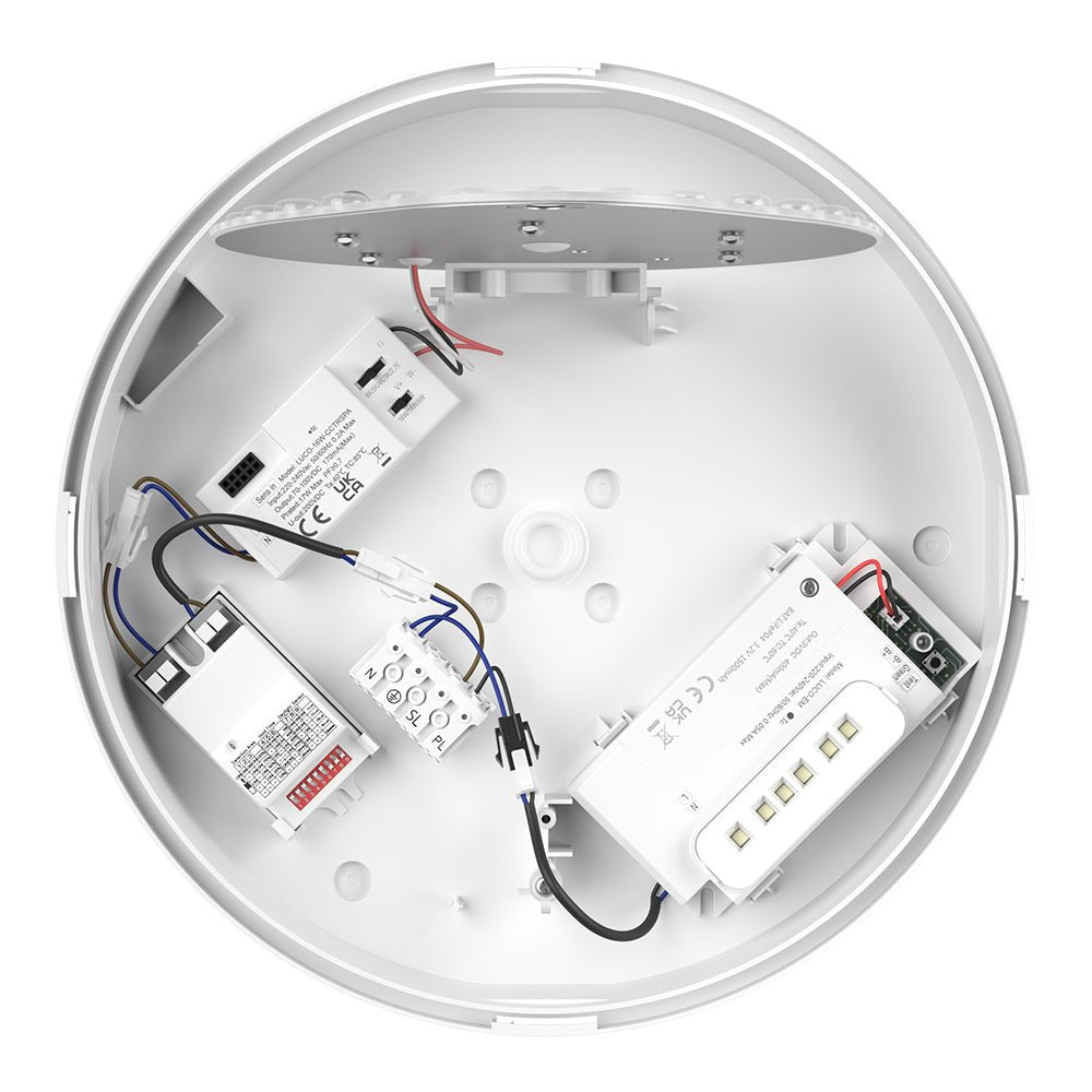 CE3X5 EDGE XL Large 400mm Straight Edge Bulkhead Light | LED Multi Wattage & 5CCT | 2800lm | IP65 | White | Microwave Emergency - LightHub Direct