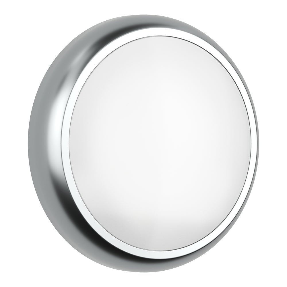 EUSTON CE3X5 | Round Bulkhead Light Fitting | LED Multi Wattage 8 - 16W | CCT 5 - Colour | IP65 | Corridor Sensor | Chrome - LightHub Direct
