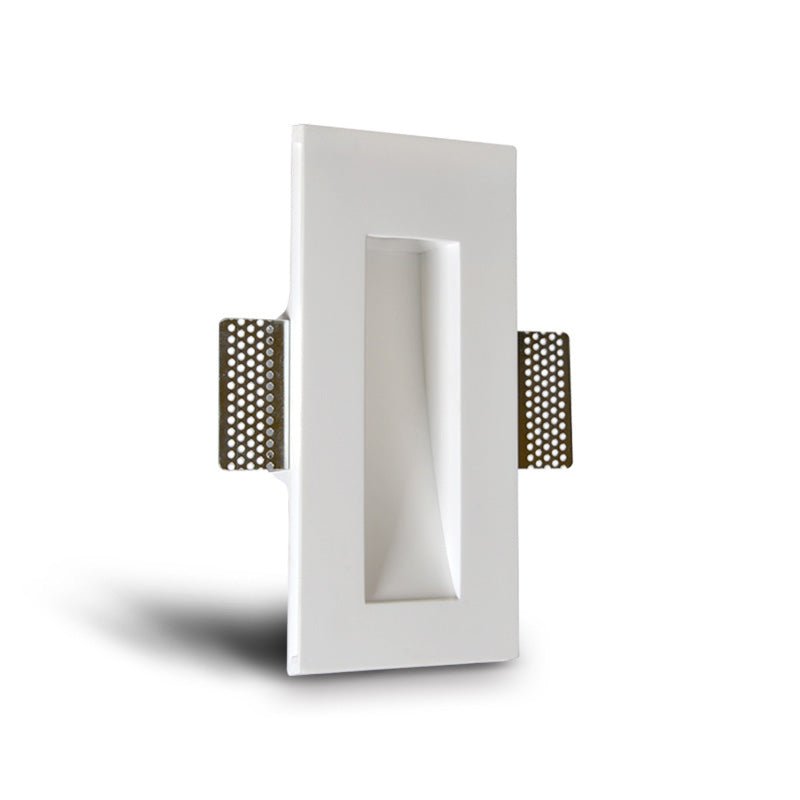 MALVA Rectangle Trimless Plaster In Wall Light | 1.8W LED | 2700K Warm White | IP20 | White - LightHub Direct