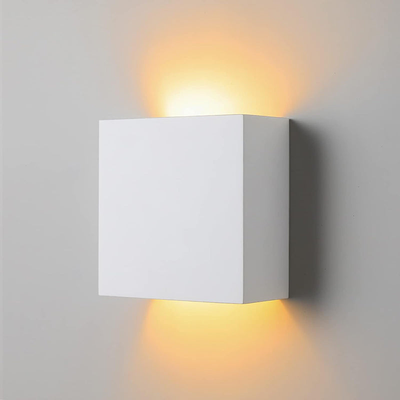 PALMER Rectangle Paintable Plaster Wall Uplighter Light | G9 | Up Down Light Effect