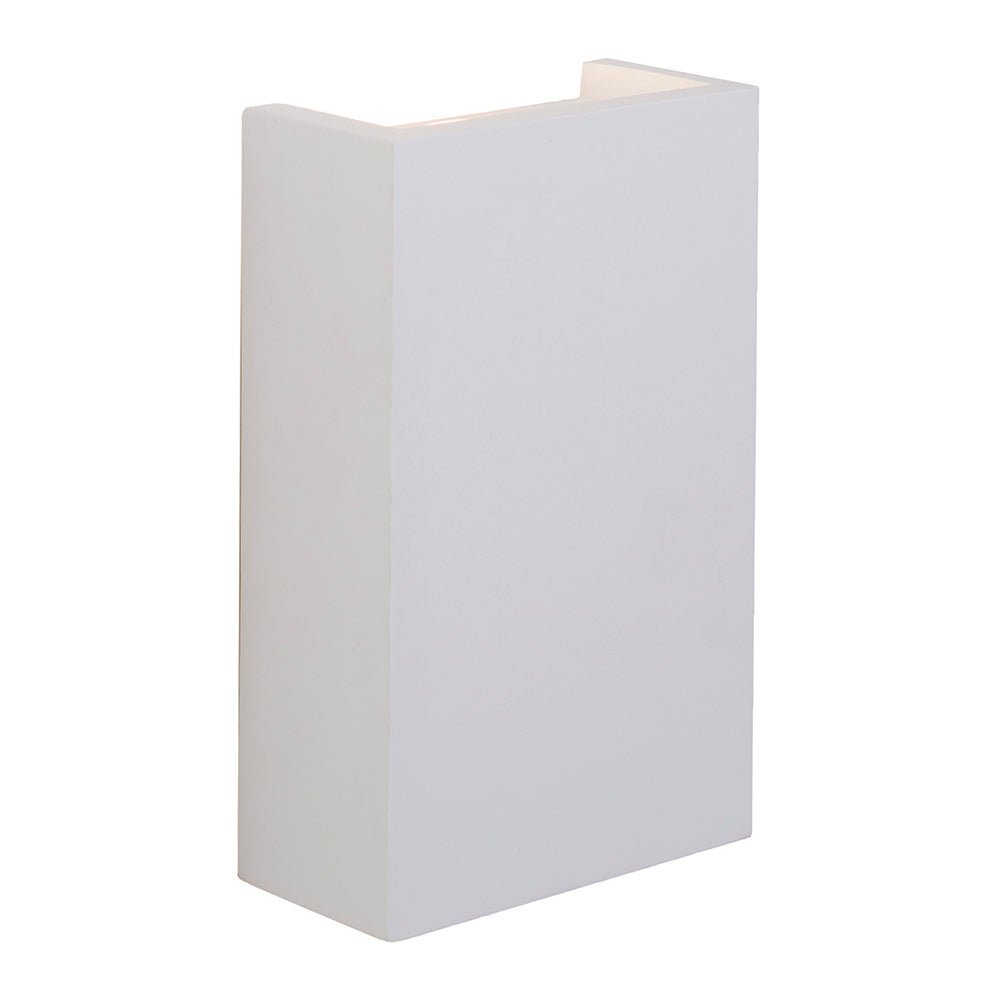 MORNINGTON | LED Rectangle Paintable Plaster Wall Uplighter | Up Down Light Effect | 3000K Warm White - LightHub Direct