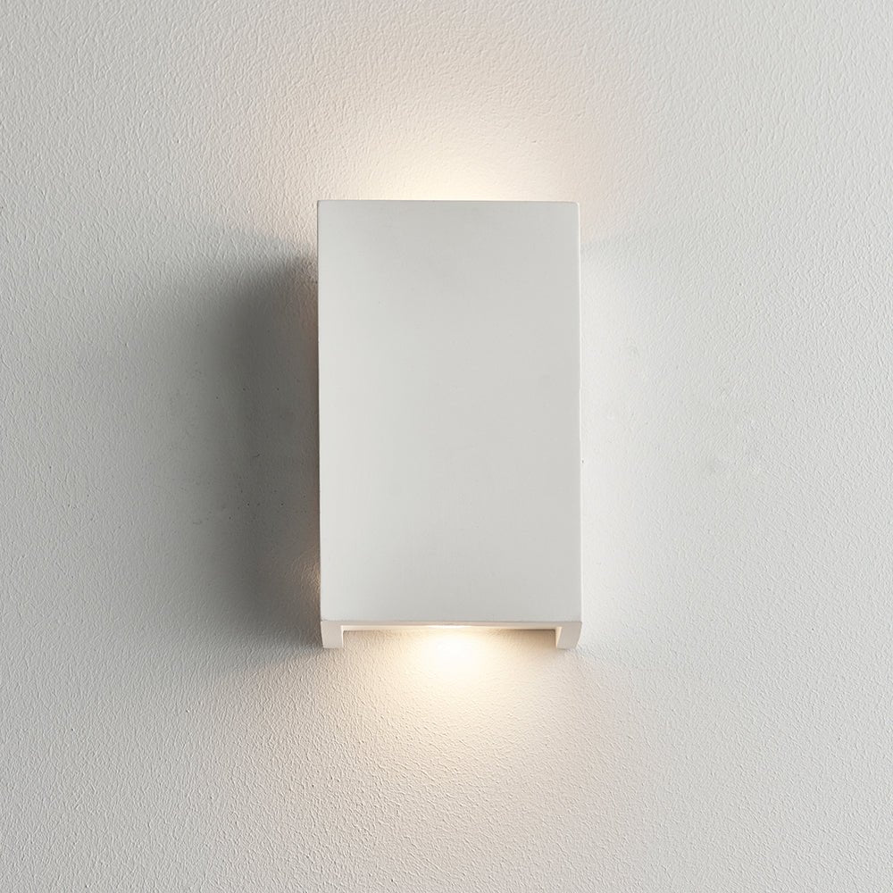 MORNINGTON | LED Rectangle Paintable Plaster Wall Uplighter | Up Down Light Effect | 3000K Warm White - LightHub Direct