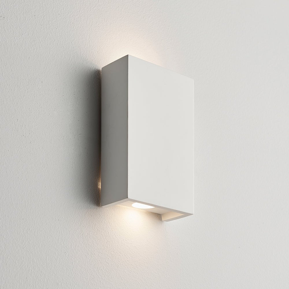 MORNINGTON | LED Rectangle Paintable Plaster Wall Uplighter | Up Down Light Effect | 3000K Warm White - LightHub Direct