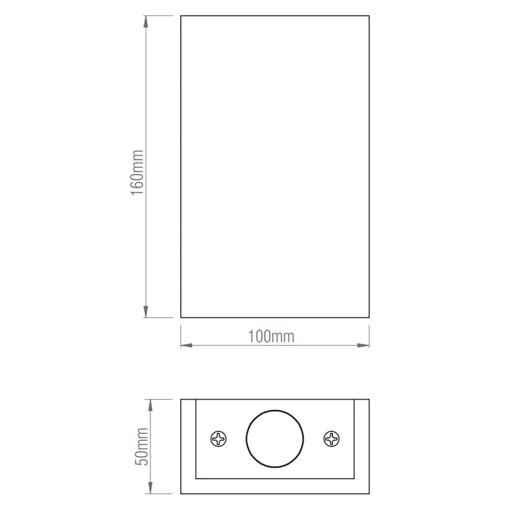 MORNINGTON | LED Rectangle Paintable Plaster Wall Uplighter | Up Down Light Effect | 3000K Warm White - LightHub Direct