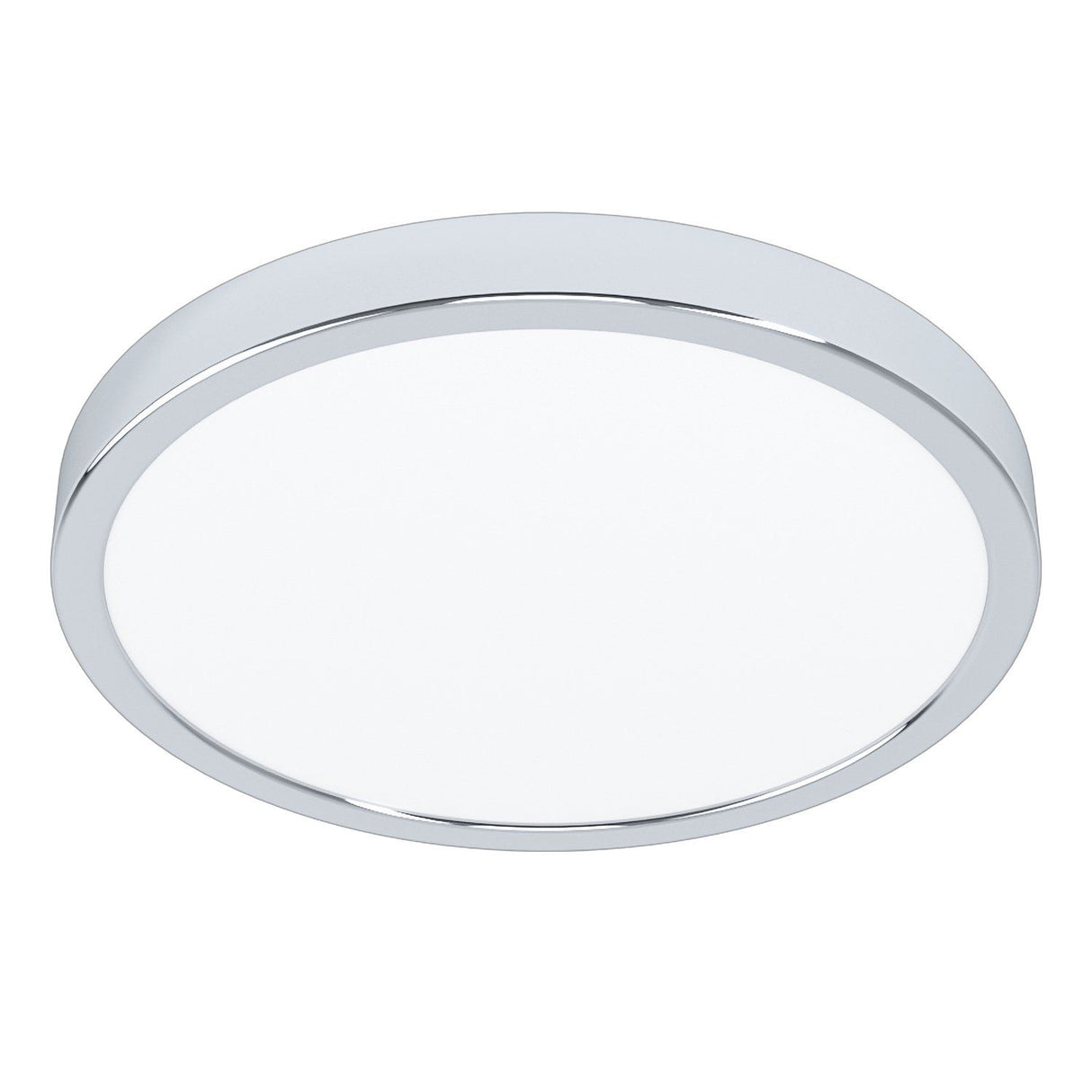 Slim Round Ceiling Light Fitting | LED 20.5W 2400lm | 3000K Warm White | IP44 | Chrome