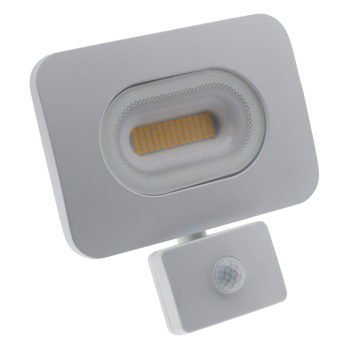 LED Mains Slim Flood Security Light | 30W 4000lm 4000K | IP65 | White | PIR Motion Sensor