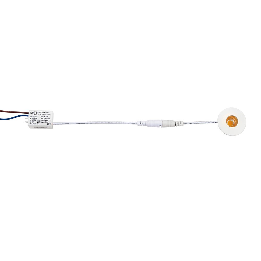 LALO | LED Mini Downlight Aluminium | 4W 240lm | IP44 | 3000K Warm White | White - LightHub Direct