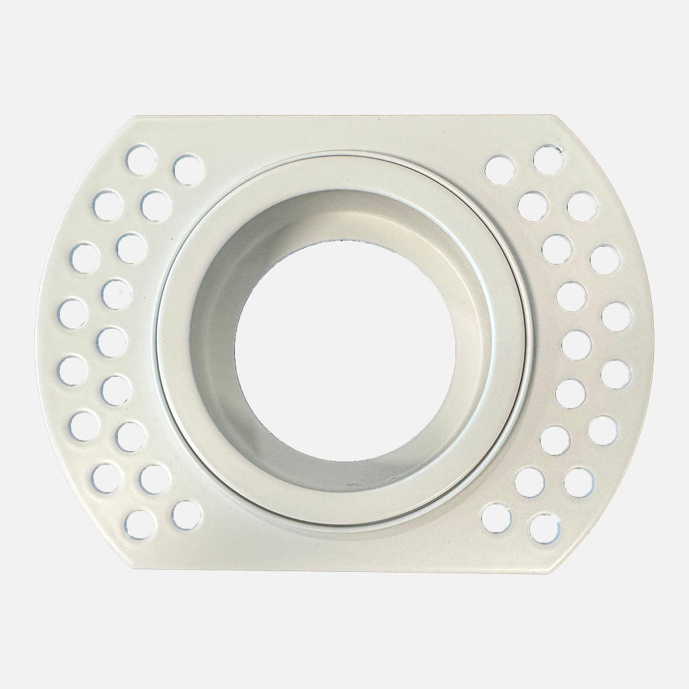 LIMA | Plaster-in Trimless Round | Fire Rated | Baffle Anti Glare Downlight | GU10 | White