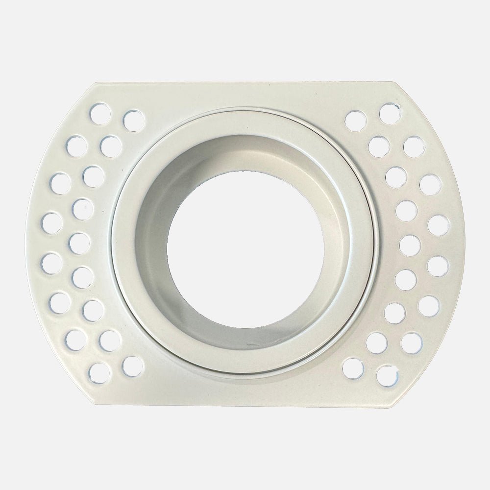 LIMA | Plaster - in Trimless Round | Fire Rated | Baffle Anti Glare Downlight | GU10 | White - LightHub Direct