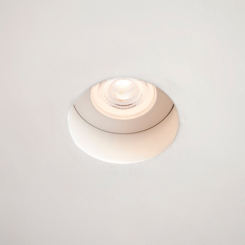 CCT Fixed Plaster - in Trimless Round Dimmable Downlight | LED 6W | White | 3000K,4000K & 6500K | 10 PACK - LightHub Direct