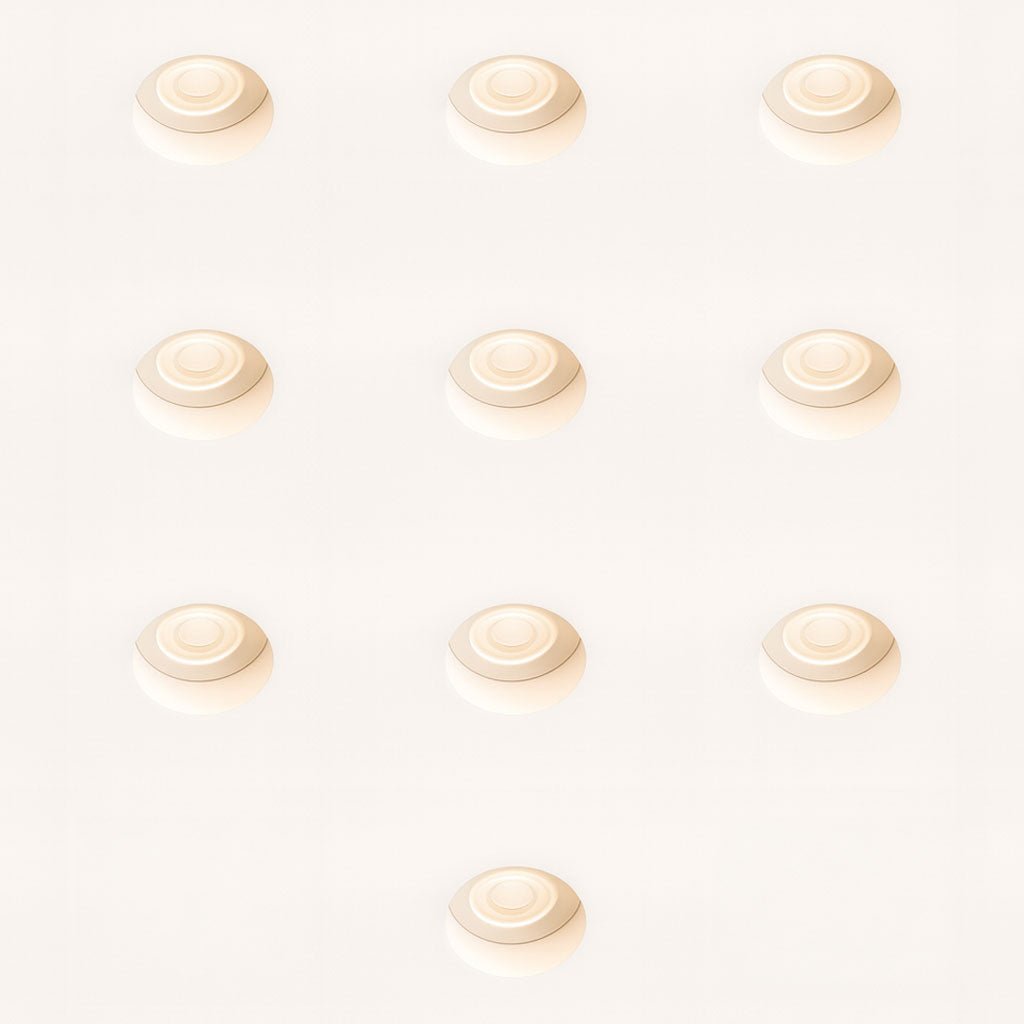 CCT Fixed Plaster - in Trimless Round Dimmable Downlight | LED 6W | White | 3000K,4000K & 6500K | 10 PACK - LightHub Direct