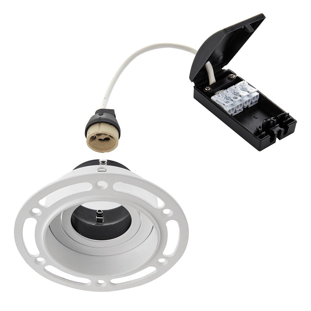ELDON LED Plaster - in Trimless Round Downlight | Adjustable | GU10 | White | 4000K Neutral White Dimmable - LightHub Direct