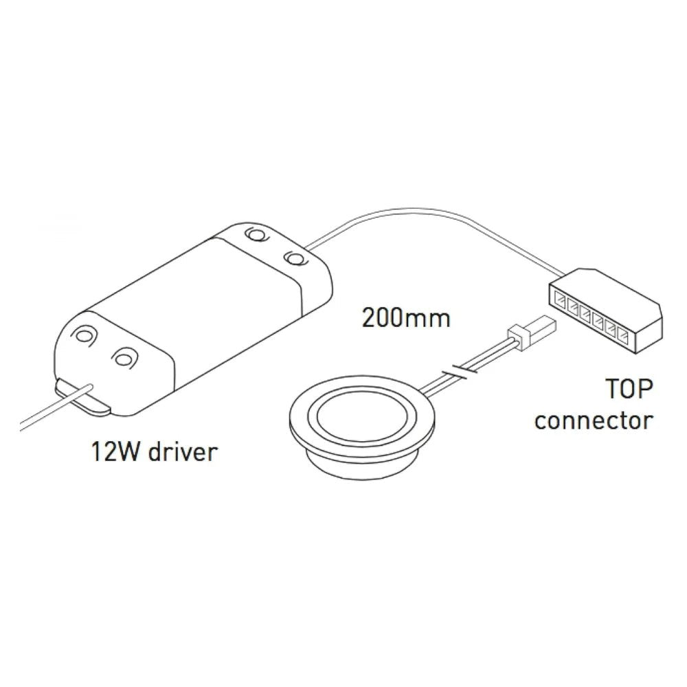 Mini Recessed Under Cabinet LED Downlight | LED 1.5W 12V | IP20 | 6500K Daylight White | Polished Chrome - LightHub Direct