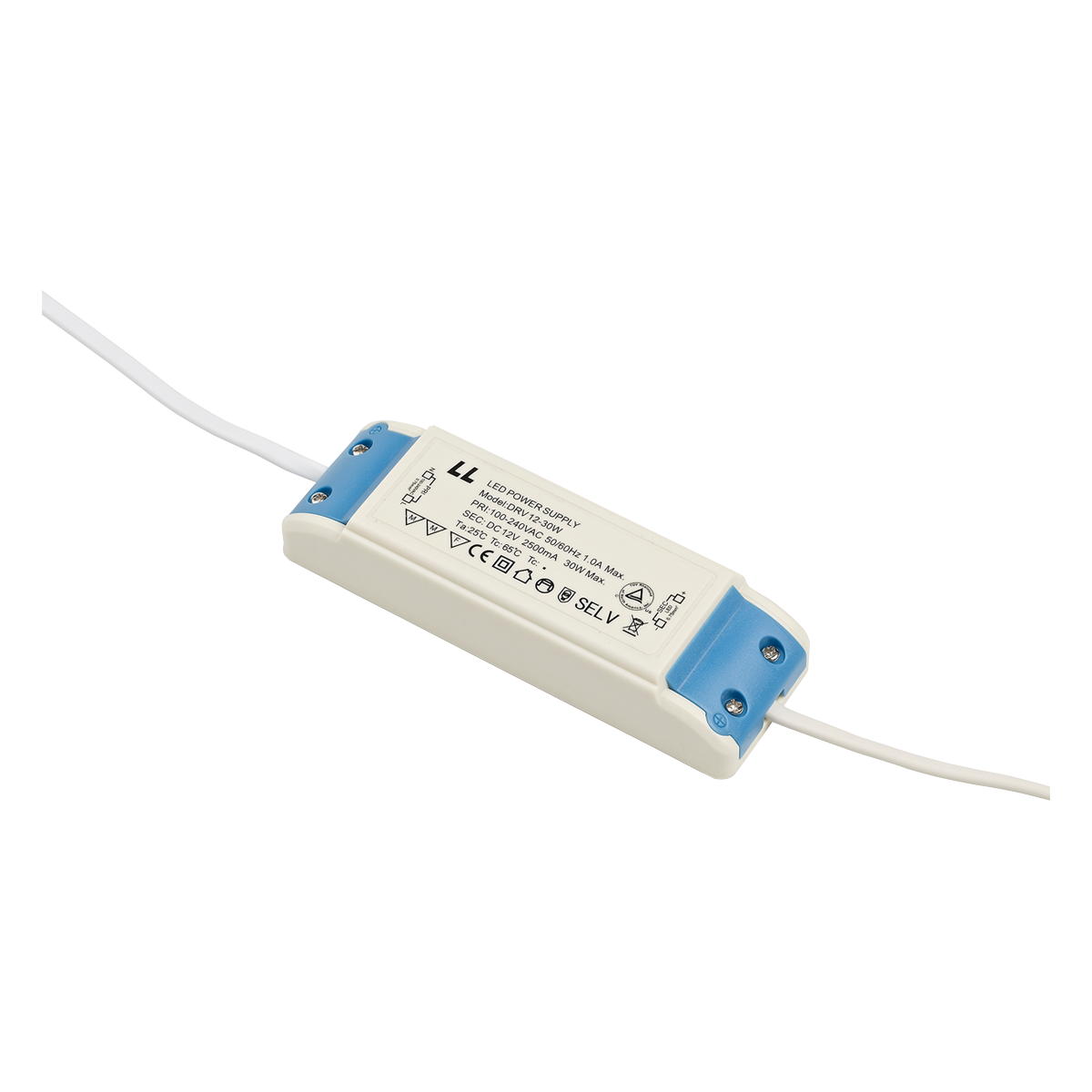 12V DC 30W LED Driver | 6 Way TOP Output | UK Plug