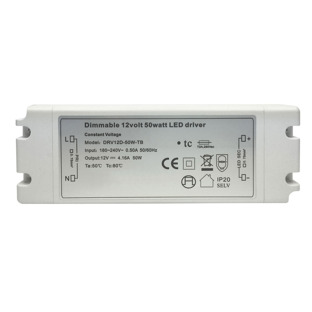 12V DC 50W Dimmable LED Driver | 6 Way TOP6 Output | UK Plug