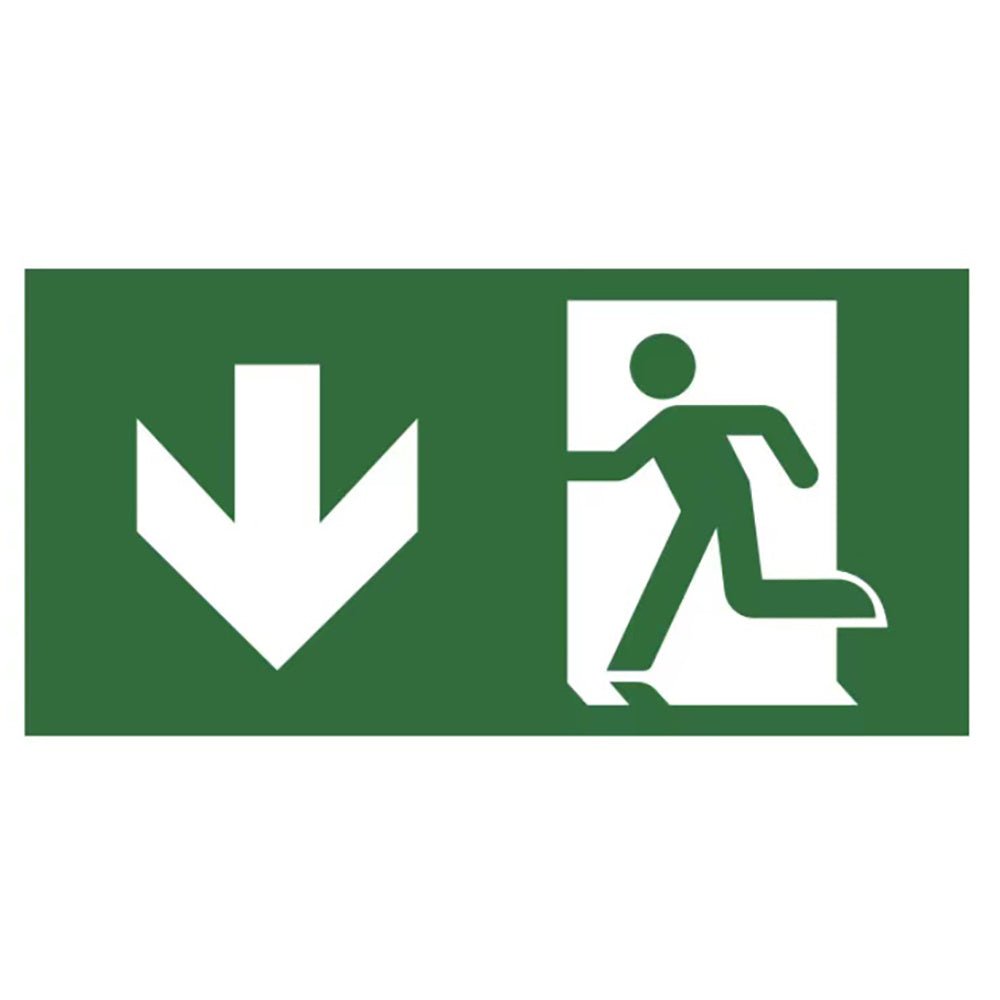 Down Legend for EVACULITE Suspended Emergency Exit Running Man Sign Light - LightHub Direct