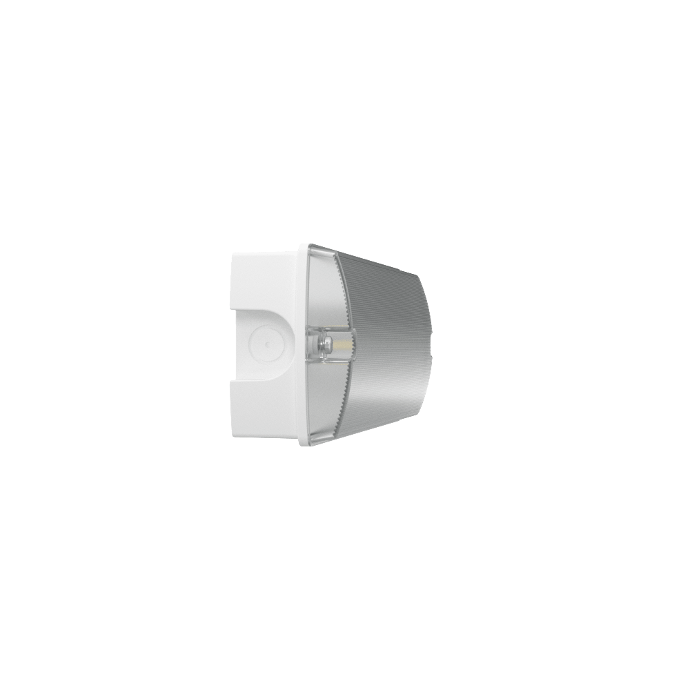 APEX - 4 Rectangle Fire Exit Bulkhead Light Fitting | LED 3.5W 254lm | 4000K Daylight White | IP65 | 3hr Emergency | Self Test - LightHub Direct