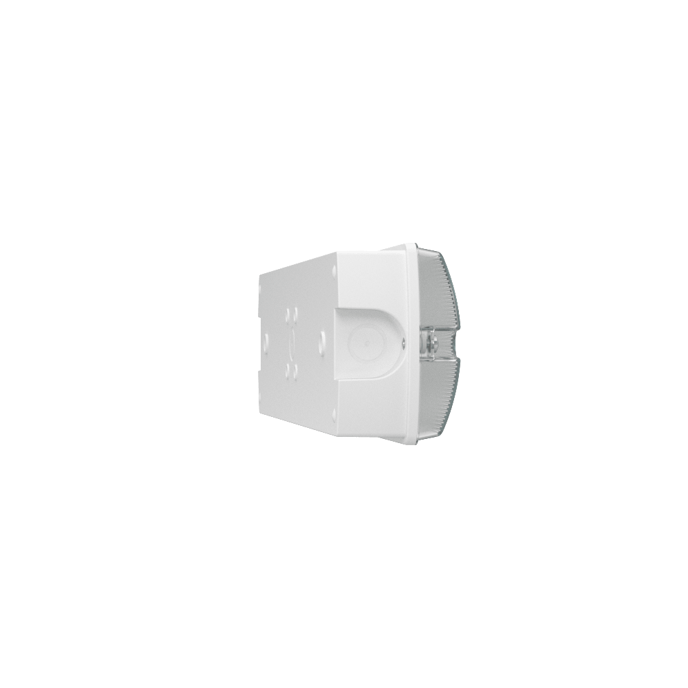 APEX - 4 Rectangle Fire Exit Bulkhead Light Fitting | LED 3.5W 254lm | 4000K Daylight White | IP65 | 3hr Emergency | Self Test - LightHub Direct