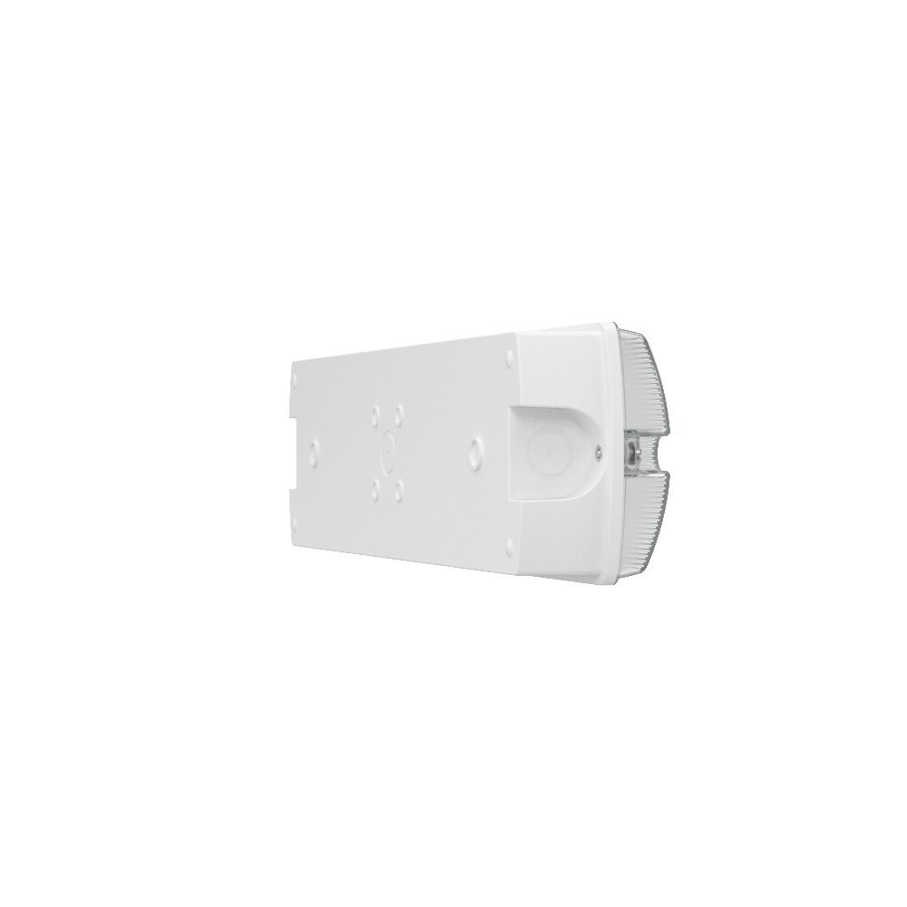 APEX - 4 Rectangle Fire Exit Bulkhead Light Fitting | LED 3.5W 254lm | 4000K Daylight White | IP65 | 3hr Emergency | Self Test - LightHub Direct