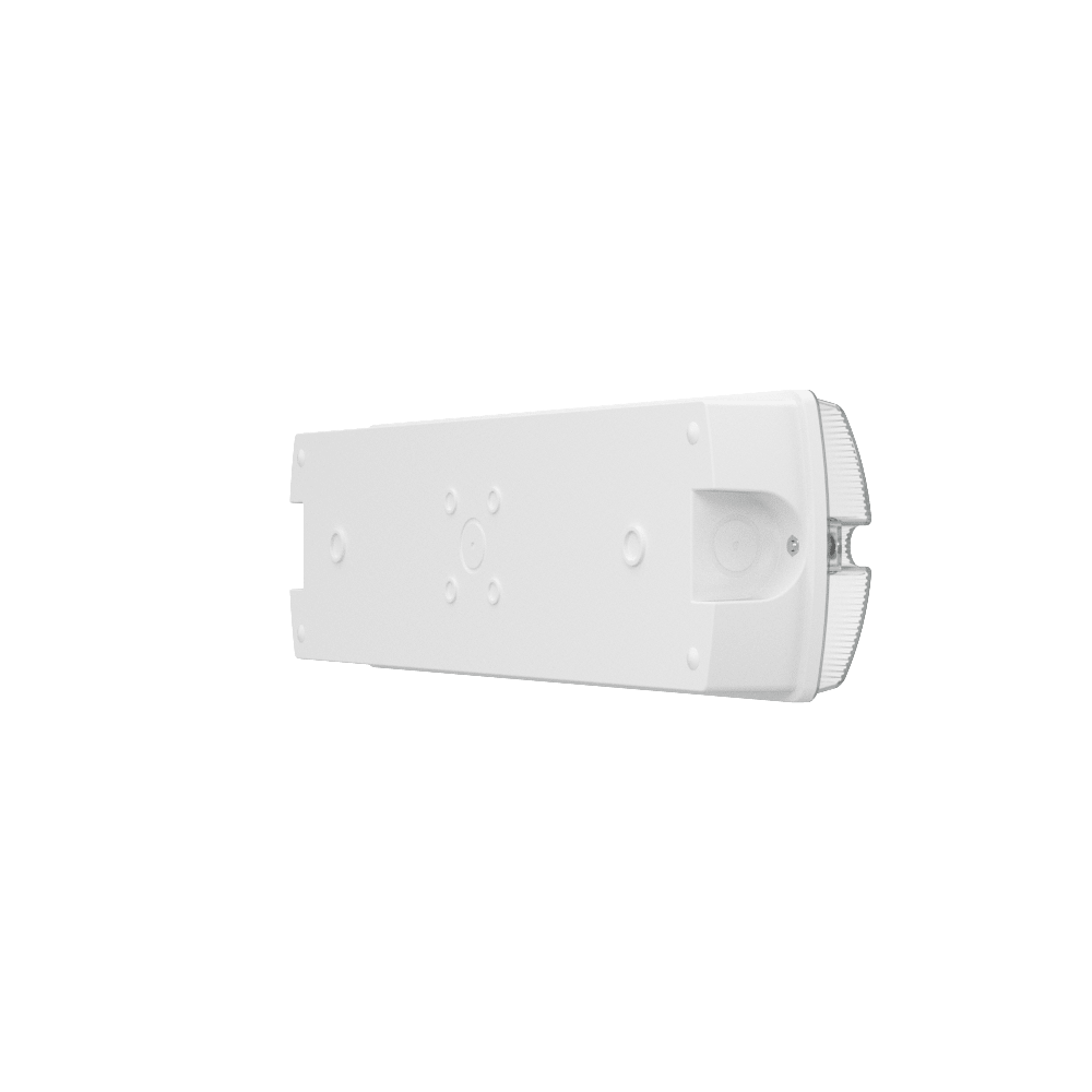 APEX - 4 Rectangle Fire Exit Bulkhead Light Fitting | LED 3.5W 254lm | 4000K Daylight White | IP65 | 3hr Emergency | Self Test - LightHub Direct