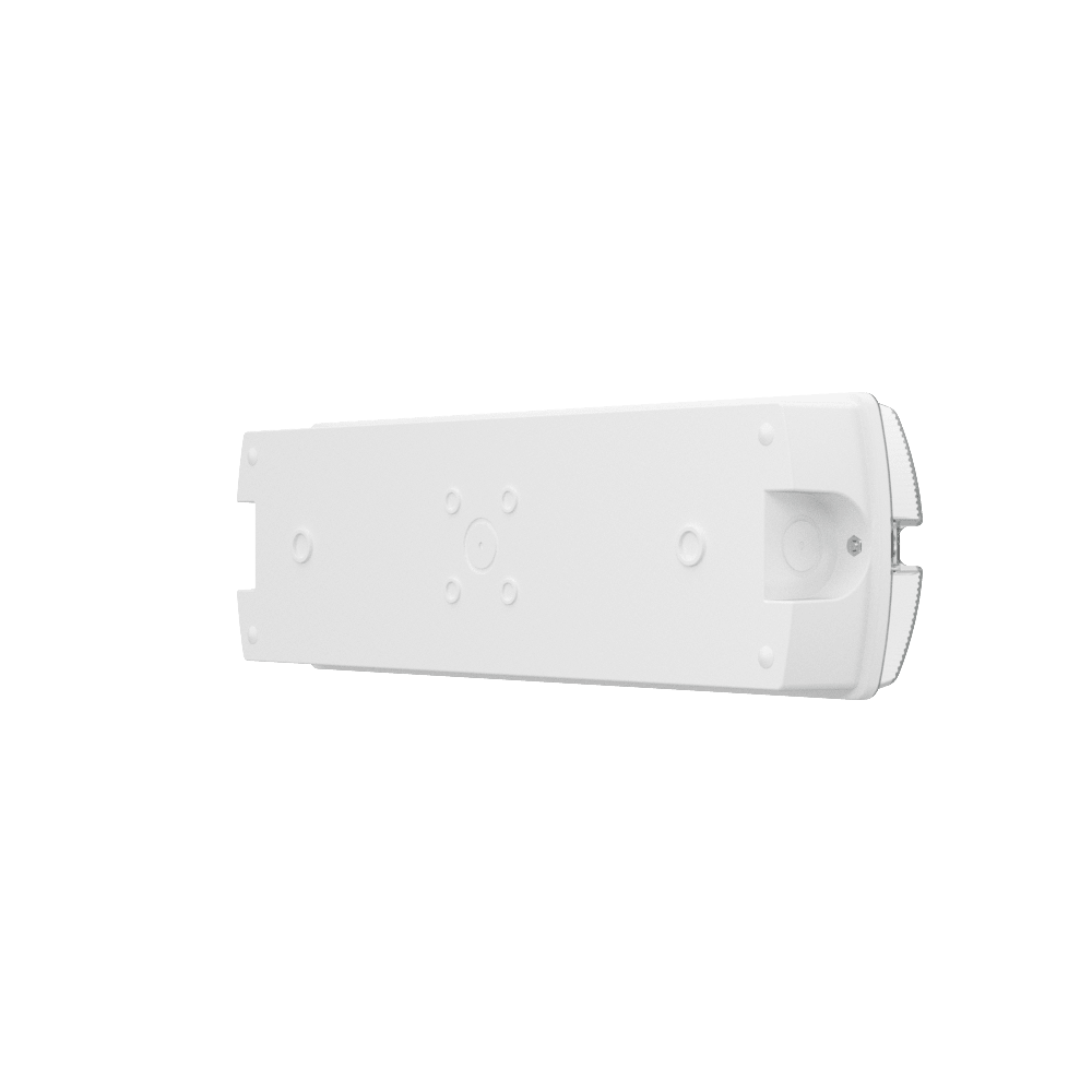 APEX - 4 Rectangle Fire Exit Bulkhead Light Fitting | LED 3.5W 254lm | 4000K Daylight White | IP65 | 3hr Emergency | Self Test - LightHub Direct