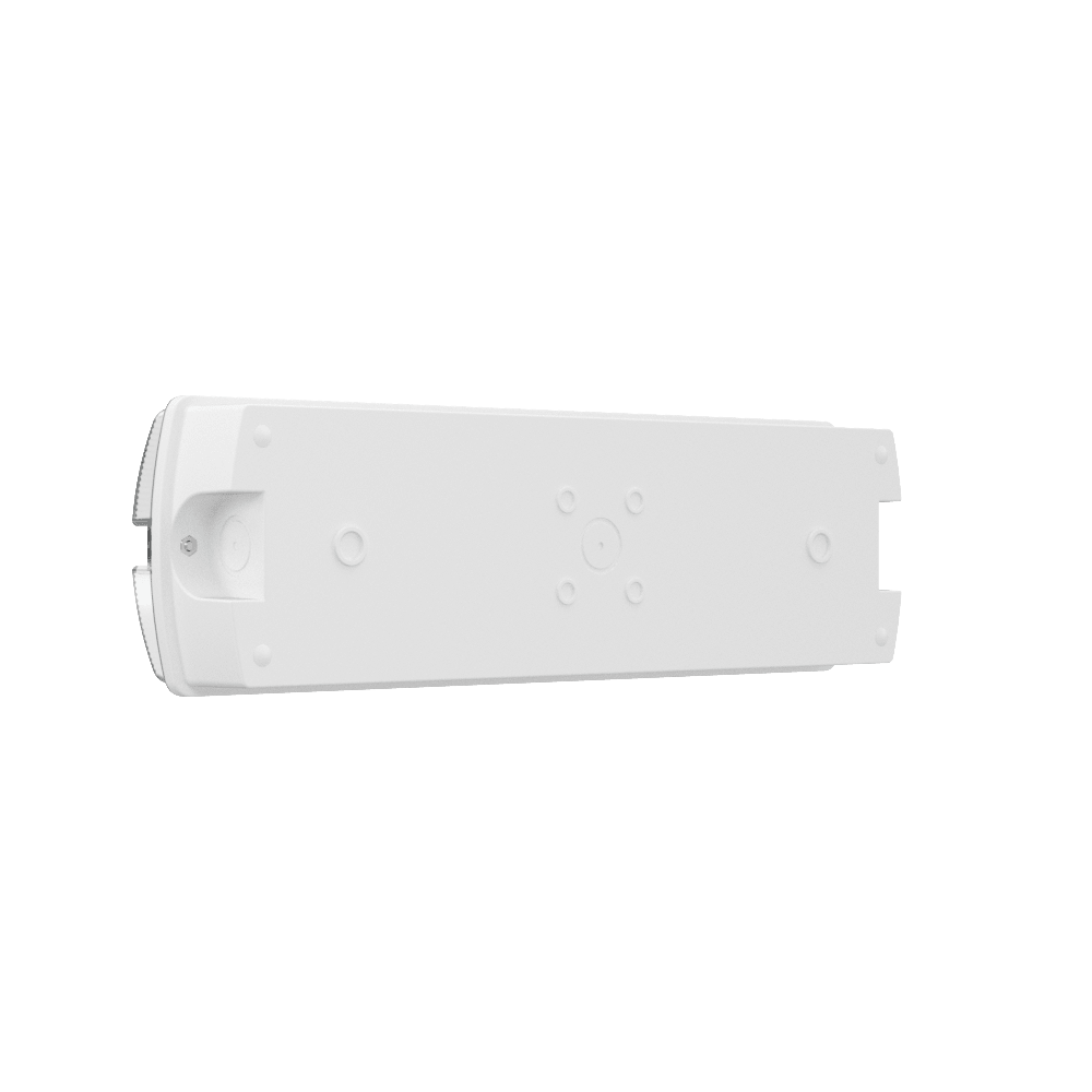 APEX - 4 Rectangle Fire Exit Bulkhead Light Fitting | LED 3.5W 254lm | 4000K Daylight White | IP65 | 3hr Emergency | Self Test - LightHub Direct