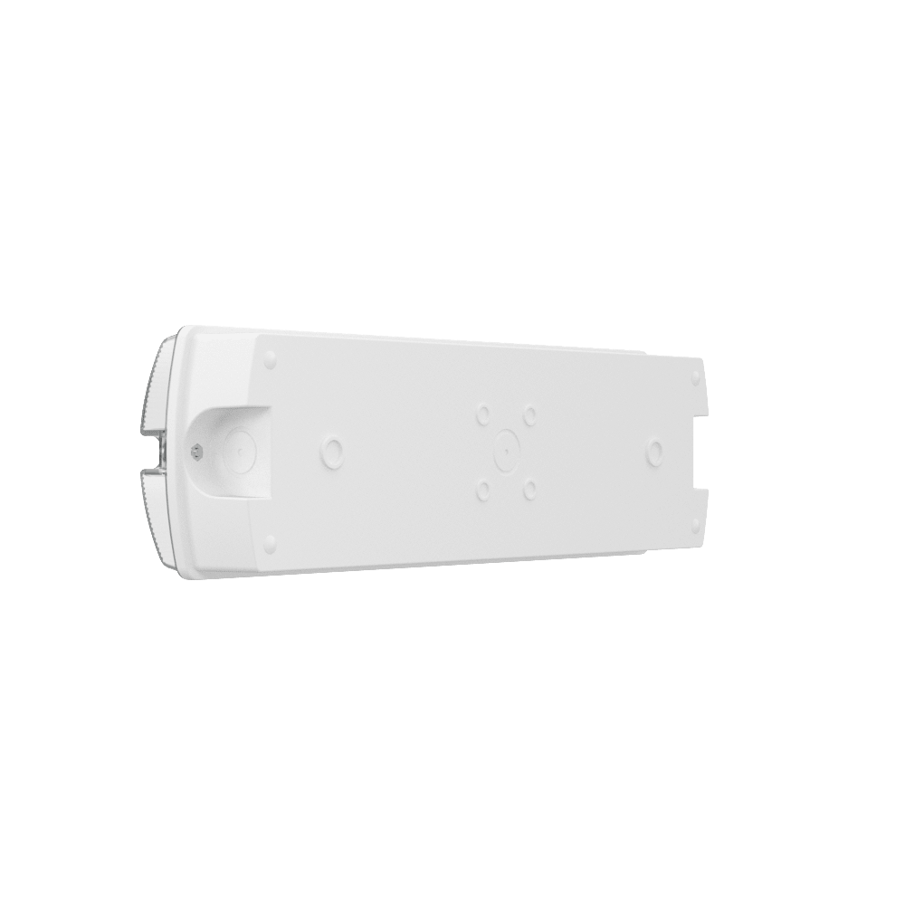 APEX - 4 Rectangle Fire Exit Bulkhead Light Fitting | LED 3.5W 254lm | 4000K Daylight White | IP65 | 3hr Emergency | Self Test - LightHub Direct
