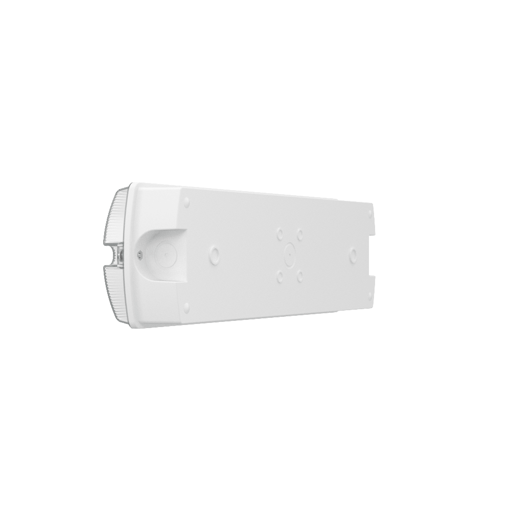 APEX - 4 Rectangle Fire Exit Bulkhead Light Fitting | LED 3.5W 254lm | 4000K Daylight White | IP65 | 3hr Emergency | Self Test - LightHub Direct