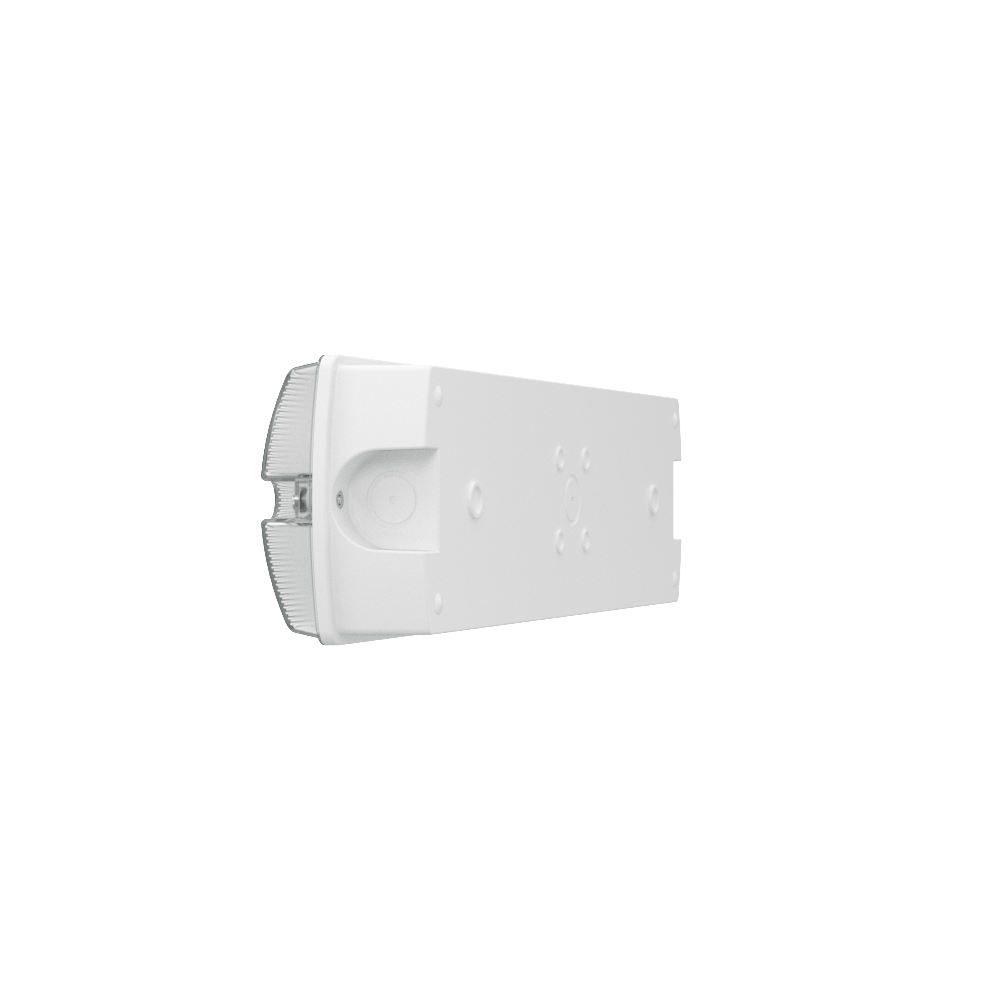 APEX - 4 Rectangle Fire Exit Bulkhead Light Fitting | LED 3.5W 254lm | 4000K Daylight White | IP65 | 3hr Emergency | Self Test - LightHub Direct