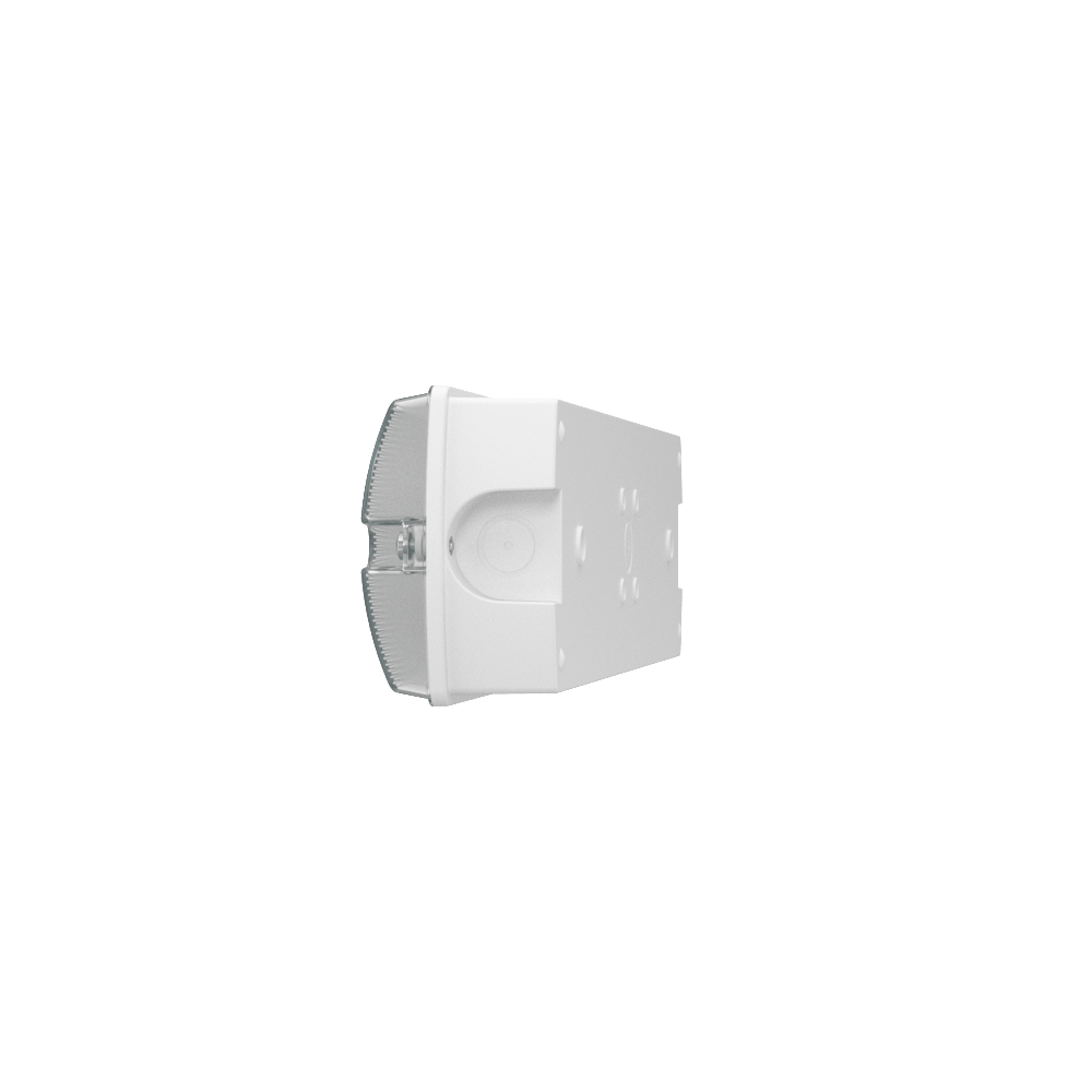 APEX - 4 Rectangle Fire Exit Bulkhead Light Fitting | LED 3.5W 254lm | 4000K Daylight White | IP65 | 3hr Emergency | Self Test - LightHub Direct
