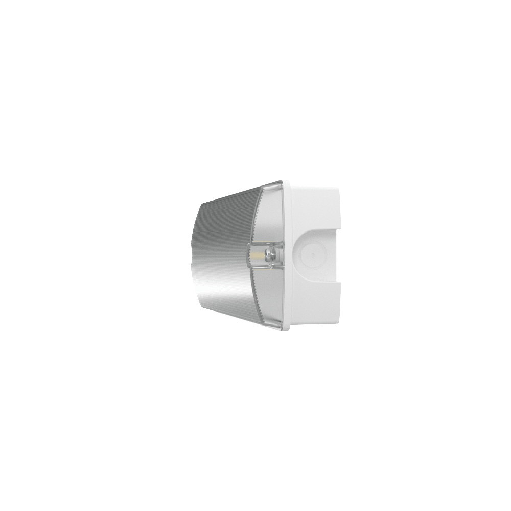 APEX - 4 Rectangle Fire Exit Bulkhead Light Fitting | LED 3.5W 254lm | 4000K Daylight White | IP65 | 3hr Emergency | Self Test - LightHub Direct