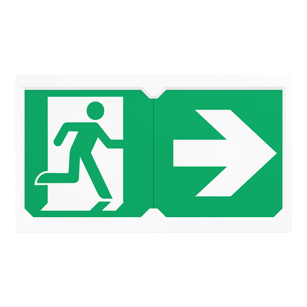 Surface Wall Exit Box Running Man Sign Light | LED 3W 100lm | 4000K Neutral White | IP20 | 3hr Emergency | White