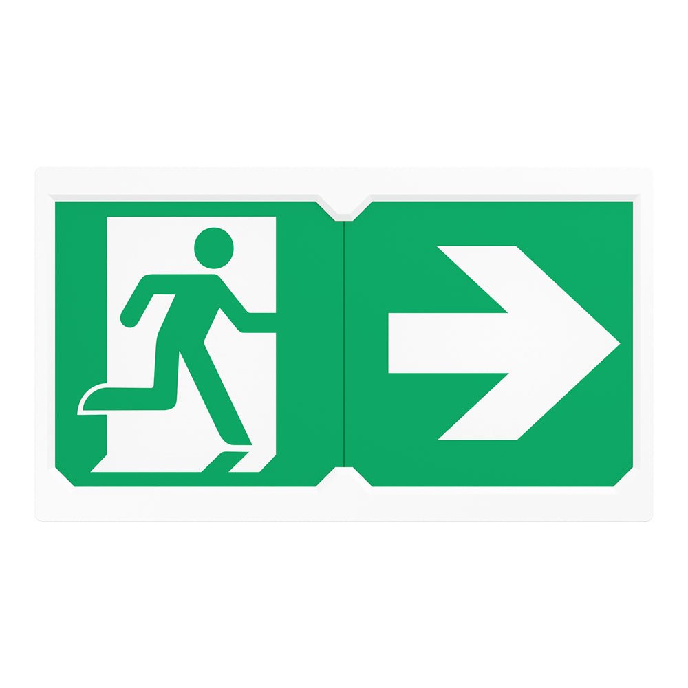 Surface Wall Exit Box Running Man Sign Light | LED 3W 100lm | 4000K Neutral White | IP20 | 3hr Emergency | White - LightHub Direct