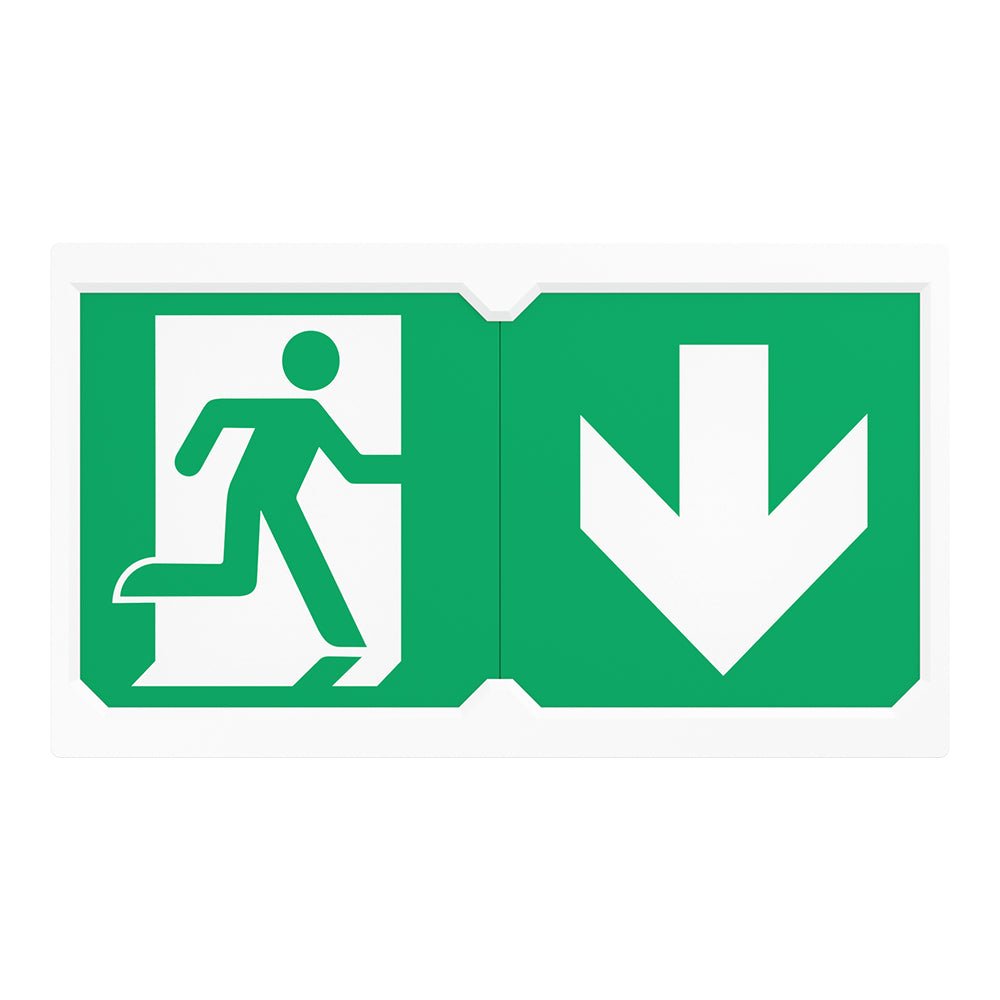 Surface Wall Exit Box Running Man Sign Light | LED 3W 100lm | 4000K Neutral White | IP20 | 3hr Emergency | White - LightHub Direct
