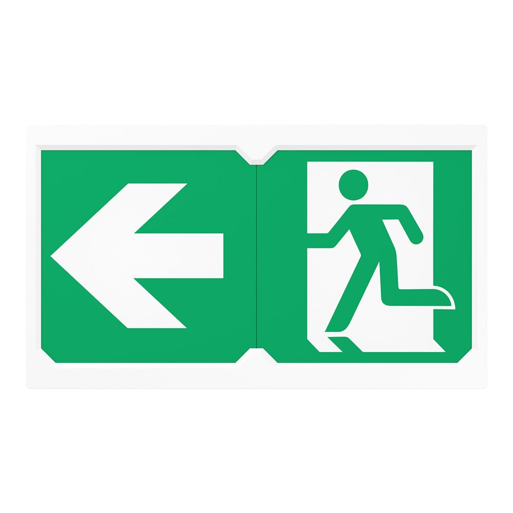 Surface Wall Exit Box Running Man Sign Light | LED 3W 100lm | 4000K Neutral White | IP20 | 3hr Emergency | White - LightHub Direct