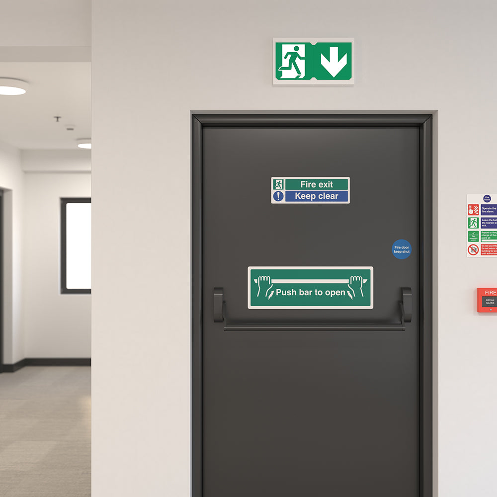 Surface Wall Exit Box Running Man Sign Light | LED 3W 100lm | 4000K Neutral White | IP20 | 3hr Emergency | White