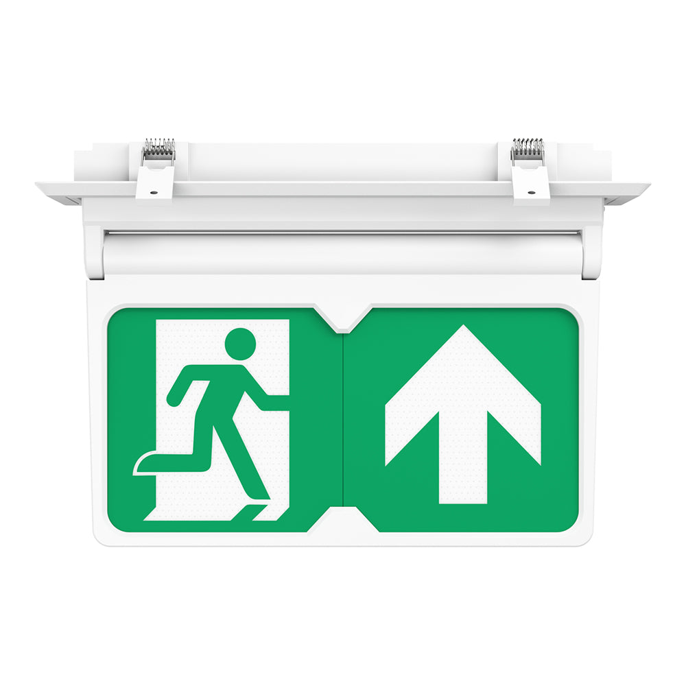 MULTI | Surface Ceiling Recessed Exit Running Man Sign Light | LED 3W 200lm | 4000K Neutral White | IP20 | 3hr Emergency | White