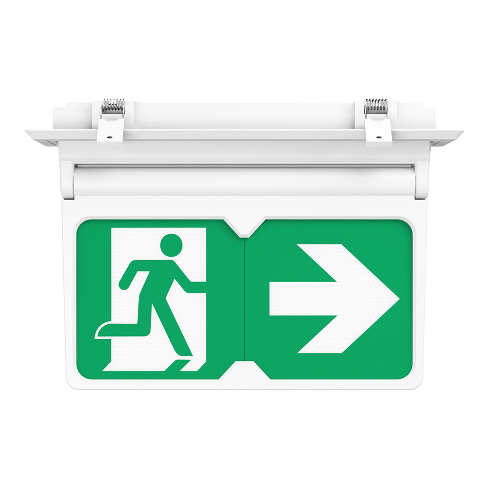 MULTI | Surface Ceiling Recessed Exit Running Man Sign Light | LED 3W 200lm | 4000K Neutral White | IP20 | 3hr Emergency | White