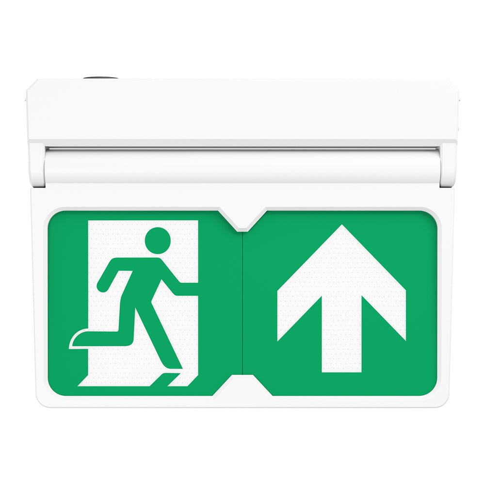 MULTI | Surface Wall / Ceiling Exit Running Man Sign Light | LED 3W 200lm | 4000K Neutral White | IP20 | 3hr Emergency | White - LightHub Direct
