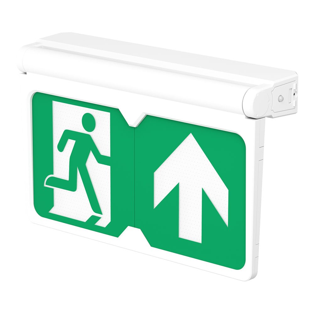 MULTI | Surface Wall / Ceiling Exit Running Man Sign Light | LED 3W 200lm | 4000K Neutral White | IP20 | 3hr Emergency | White - LightHub Direct