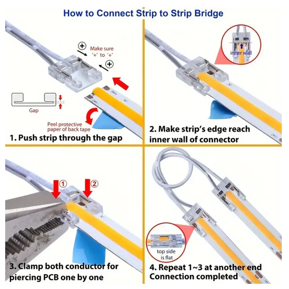 500mm Link lead for 8mm COB tape - LightHub Direct