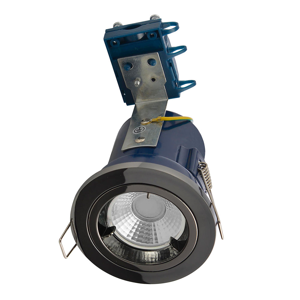 Fixed Recessed Fire Rated Die-Cast Aluminium Downlight Fitting | GU10 | IP20 | Black Nickel