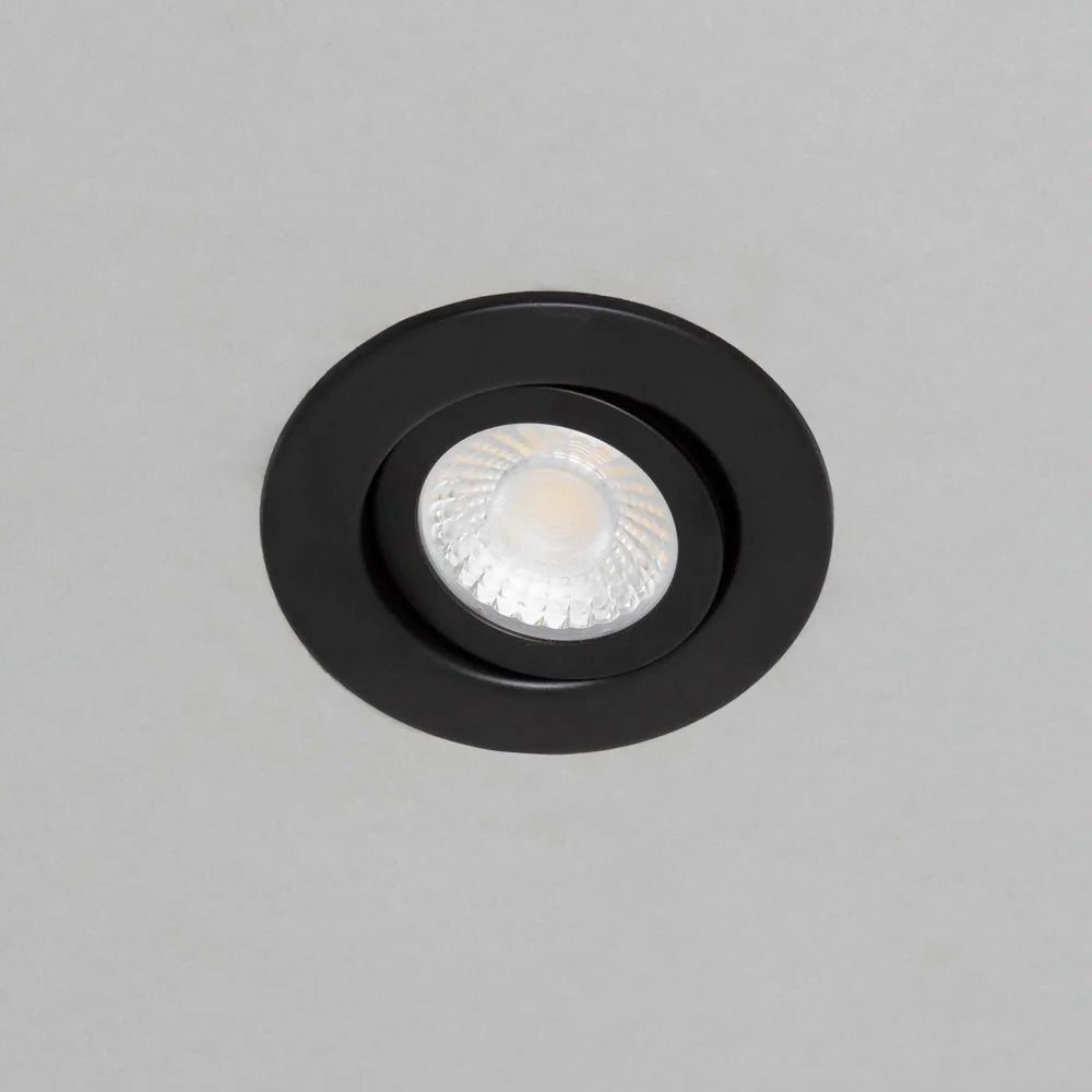 EDEN | Tri - Colour CCT | LED Tilt Adjustable Fire Rated Downlight | Dimmable 7W 700lm | IP65 | Black - LightHub Direct