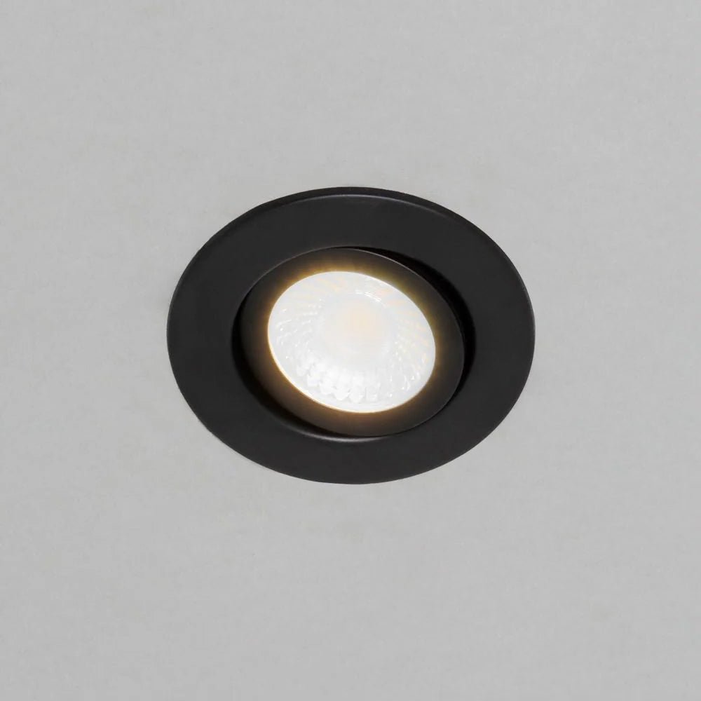 EDEN | Tri - Colour CCT | LED Tilt Adjustable Fire Rated Downlight | Dimmable 7W 700lm | IP65 | Black - LightHub Direct