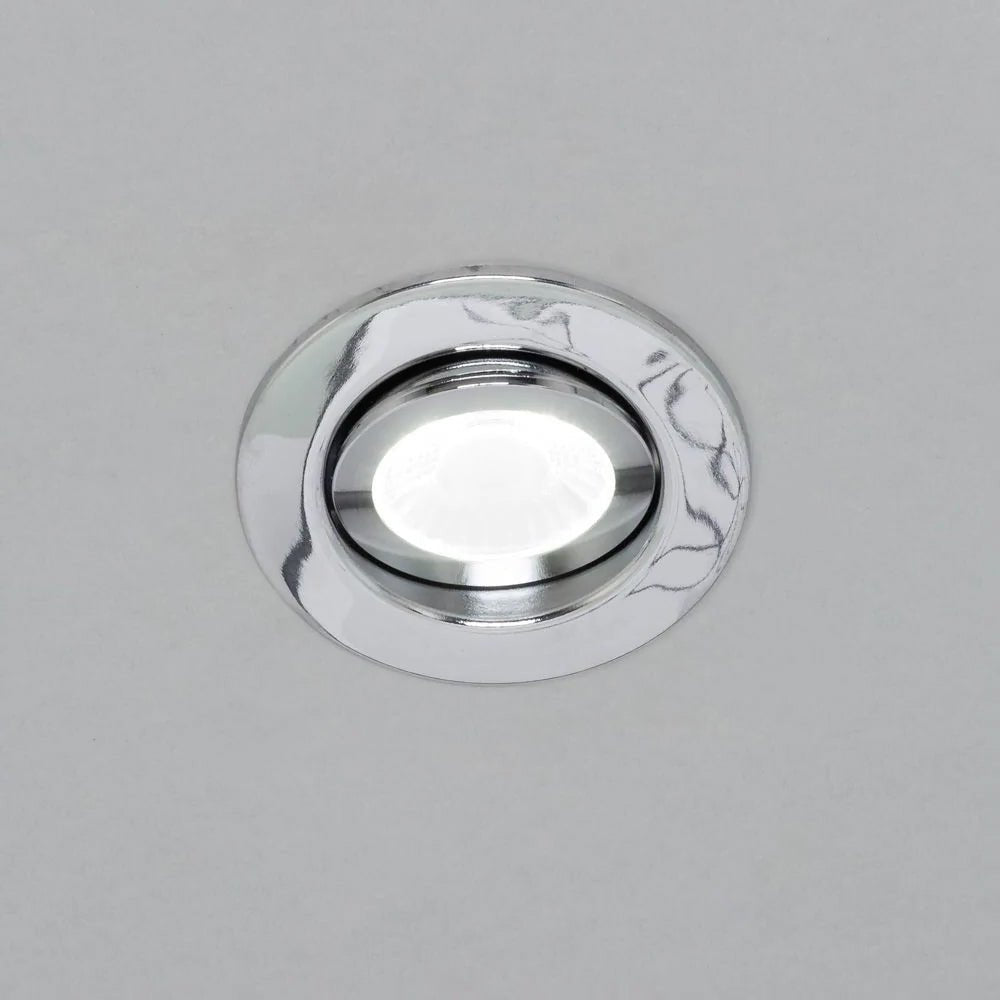 EDEN | Tri - Colour CCT | LED Tilt Adjustable Fire Rated Downlight | Dimmable 7W 700lm | IP65 | Polished Chrome - LightHub Direct