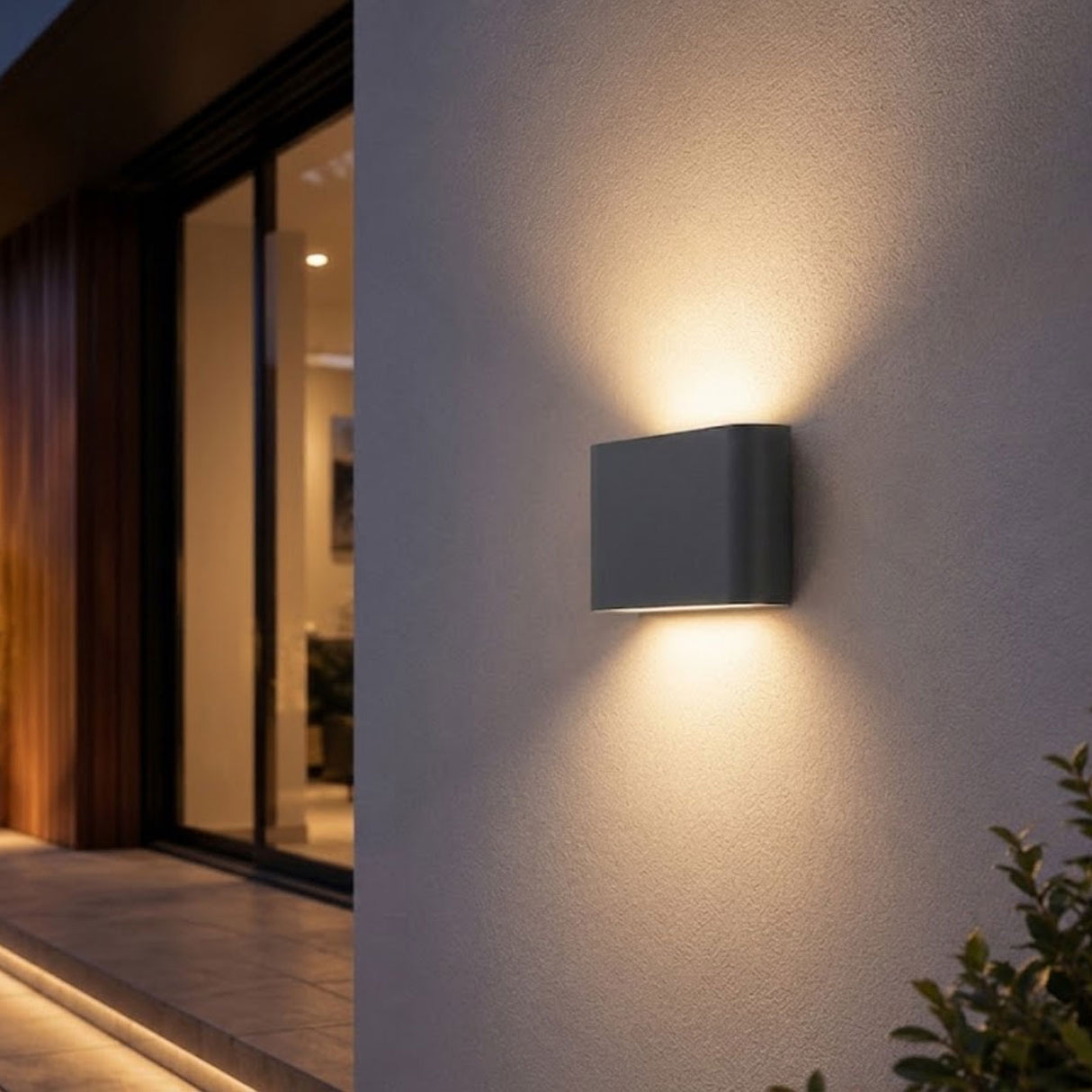 FELIX Up / Down Outdoor Aluminium Garden Porch Wall Light | LED | IP65 | Dark Grey