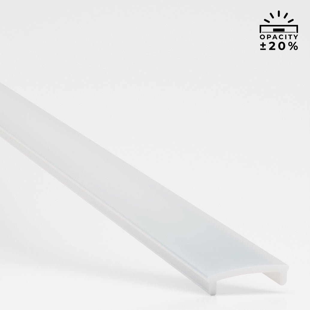 JXS LED Tape Slim Surface Mounted Profile | Fits 12mm Tape | 2.5m Length | Aluminium Extrusion Matt Black | Frosted Diffuer - LightHub Direct